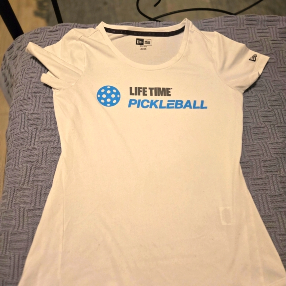 White Women's Pickleball Short Sleeved shirt